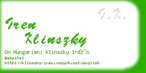 iren klinszky business card